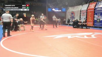 120 Class 3 lbs Cons. Round 1 - Landon Holleman, Capital City vs Braiden Loyd, Winnetonka