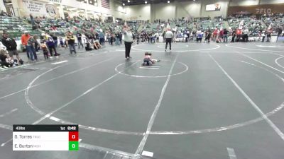 43 lbs Round Of 16 - Dillon Torres, Truckee WC vs Easton Burton, Nighthawks WC