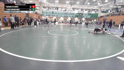132 lbs Champ. Round 3 - Edwin Flores, Bonita Vista vs Luke Krunchev, La Costa Canyon