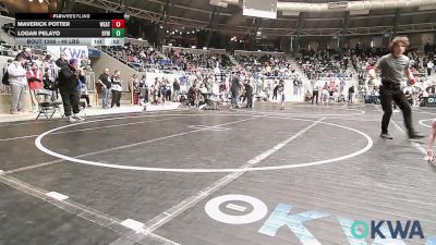 49 lbs Round Of 64 - Maverick Potter, Weatherford Youth Wrestling vs Logan Pelayo, Bristow Elementary Wrestling Club