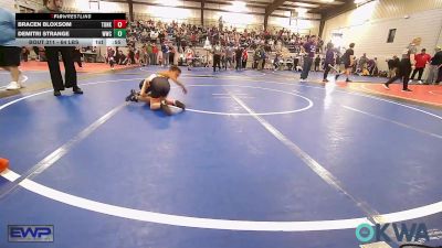 64 lbs Quarterfinal - Bracen Bloxsom, Tonkawa Takedown Club vs Demitri Strange, Woodland Wrestling Club