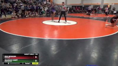 145 lbs Quarterfinal - Shariah Hart, Burlington vs Ava Bossom, Waukon