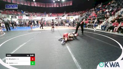 64 lbs Final - Brantley Wisdom, Caney Valley Wrestling vs Wyatt Holtz, Wagoner Takedown Club