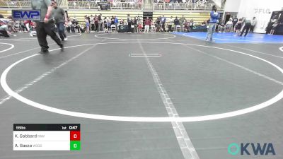 55 lbs Round Of 16 - Kason Gabbard, Raw Wrestling Club vs Alexander Baeza, Woodward Youth Wrestling