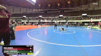 National 6-8 85 Champ. Round 1 - Chase Hardwick, Smithfield Youth Wrestling vs Mac Burns, Cavalier Wrestling Club