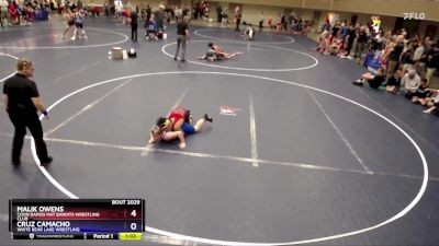 120 lbs Round 1 - Malik Owens, Coon Rapids Mat Bandits Wrestling Club vs Cruz Camacho, White Bear Lake Wrestling