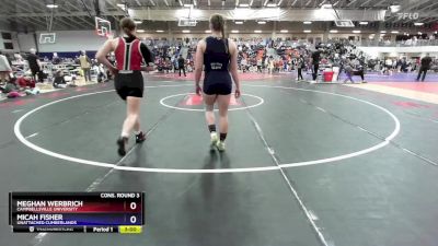 160 lbs Cons. Round 3 - Micah Fisher, Unattached Cumberlands vs Meghan Werbrich, Campbellsville University