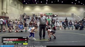 56 lbs Round 1 (6 Team) - Adelynn Mathewson, Black Knights Youth WC vs Roman Howe, Contenders WA Green