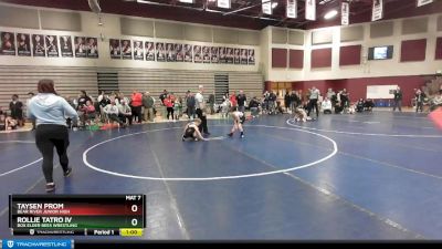 70 lbs Cons. Round 3 - Taysen Prom, Bear River Junior High vs Rollie Tatro IV, Box Elder Bees Wrestling