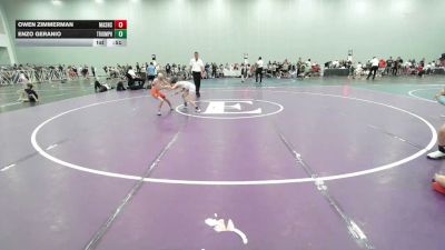 65 lbs Rr Rnd 3 - Owen Zimmerman, Mat Assassins White - EL vs Enzo Geranio, Triumph Blue - EL