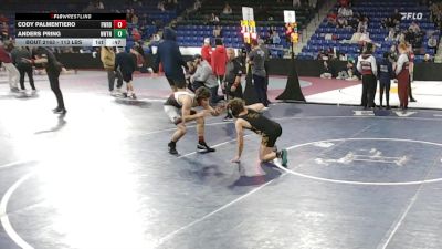 113 lbs Consi Of 8 #1 - Cody Palmentiero, Fairfield Warde vs Anders Pring, Newton North