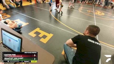 45 lbs 3rd Place Match - Brantley Van Vleet, Riverton USA Wrestling vs Easton Fink, Tongue River Wrestling Club