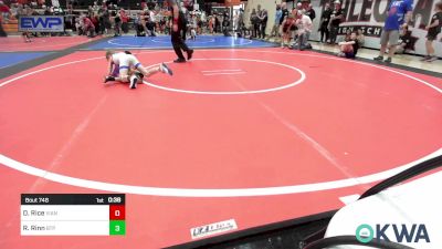 64 lbs Consi Of 4 - Dallas Rice, Vian Wrestling Club vs Ryett Rinn, Tulsa Blue T Panthers