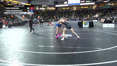 138 lbs Champ. Round 2 - Paige Gershmel, Simpson vs Paige Wehrmeister, Presbyterian