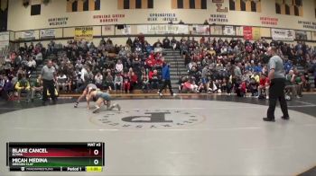 120 lbs Champ. Round 1 - Blake Cancel, Elyria vs Micah Medina, Oregon Clay