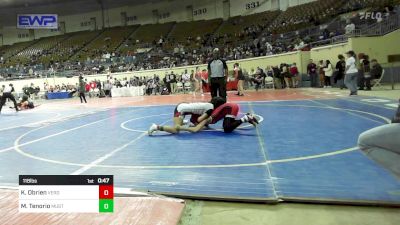 118 lbs Consi Of 32 #2 - Kaydence Obrien, Verdigris vs Mila Tenorio, Mustang Middle School