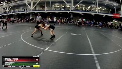 72 lbs Round 1 (8 Team) - Brody Myers, U2 Uprising Blue vs SJ Gilliam, NOVA WC