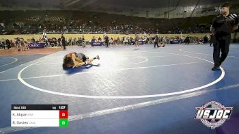 105 lbs Final - Kaicen Akpan, RSA RedStorm vs Bradley Davies, Choctaw Ironman Youth Wrestling