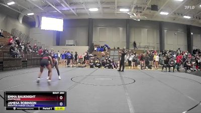 117 lbs Cons. Round 4 - Jamesa Robinson, Brewton Parker College vs Emma Bauknight, Unattached