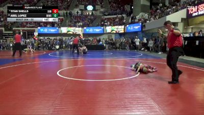 55 lbs Cons. Round 4 - Titan Shells, Riverton USA Wrestling vs Abel Lopez, Team Champs
