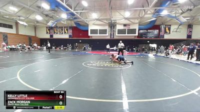 174 lbs Quarterfinal - Kelly Little, Sacramento City College vs Zack Morgan, Santa Rosa College