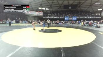 Boys 3A 132 lbs Cons. Round 2 - Jonas Borgida, Seattle Academy vs Luke Young, Gig Harbor