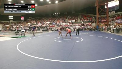 155 lbs Cons. Round 1 - Caydence Taylor, Wellington HS vs Natalie Peel, Wellsville HS