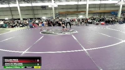 80 lbs Quarterfinal - Kallen Price, Malad Middle School vs Statlyn Williams, Sublime Wrestling Academy