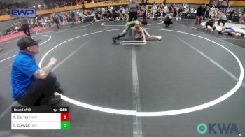 88 lbs Round Of 16 - Kayden Carver, D3 Wrestling Cluib vs Domingo Cuevas, Little Axe Takedown Club