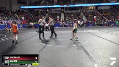 64 lbs Champ. Round 1 - Evan Elliott, Abilene vs Odin Woodruff, Derby