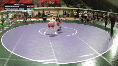 135 lbs Champ. Rd Of 16 - Madison Worden, Nevada vs Teata Mataafa Grove, Hawaii