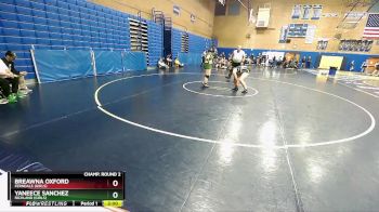 190lbs Champ. Round 2 - Yaneece Sanchez, Richland (Girls) vs Breawna Oxford, Ferndale (Girls)