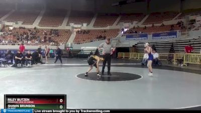 D1-106 lbs Cons. Round 2 - Riley Butzen, Mountain View Hs (Mesa) vs Shawn Brunson, Gilbert