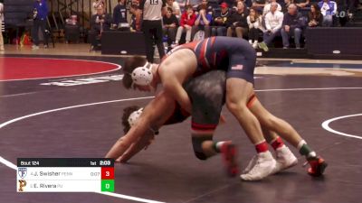 149 lbs Quarterfinal - Jude Swisher, Pennsylvania vs Eligh Rivera, Princeton