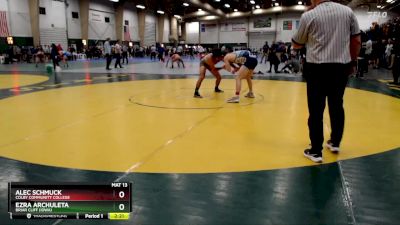 157 lbs Cons. Round 1 - Alec Schmuck, Colby Community College vs Ezra Archuleta, Briar Cliff (Iowa)