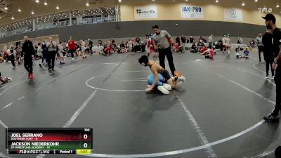 110 lbs Round 1 - Jackson Niederkohr, CP Wrestling Academy vs Joel Serrano, Southern Fury