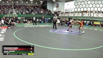 113 lbs Champ. Round 1 - Stamatios Paxos, Hoover (North Canton) vs Evan Janson, Avon Ohio