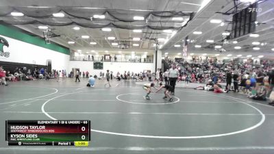 65 lbs Cons. Round 2 - Kyson Sides, MAC Wrestling Club vs Hudson Taylor, Southwest Timberwolves Kids