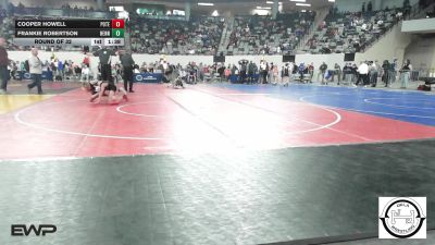 88 lbs Round Of 32 - Cooper Howell, Poteau vs Frankie Robertson, Hennessey Takedown Club