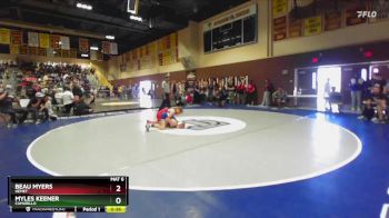 113 lbs Cons. Round 2 - Beau Myers, Hemet vs Myles Keener, Camarillo