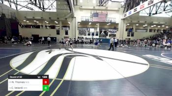 160 lbs Round Of 32 - Nathan Thomas, Notre Dame Green Pond vs Cole Velardi, Southern Regional