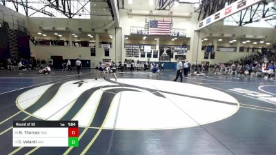 160 lbs Round Of 32 - Nathan Thomas, Notre Dame Green Pond vs Cole Velardi, Southern Regional