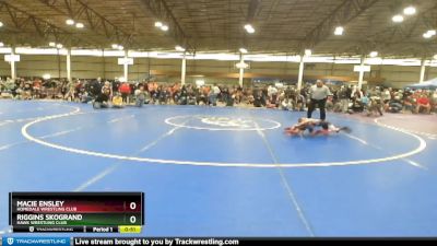 49A Quarterfinal - Macie Ensley, Homedale Wrestling Club vs Riggins Skogrand, Hawk Wrestling Club