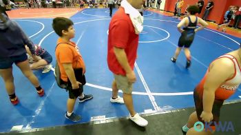 120 lbs Rr Rnd 2 - Caden Russell, Tulsa Blue T Panthers vs Hazen Crank, HURRICANE WRESTLING ACADEMY