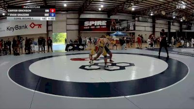 97 kg Cons. Round 1 - Carter Erickson, Cougar Wrestling Club vs Evan Grazzini, Knights RTC