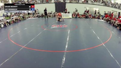 140 lbs Chloe Beckett, Oklahoma vs Lily Weinreich, Iowa