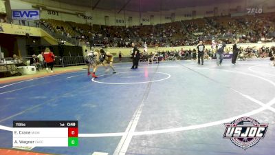 119 lbs Consi Of 32 #2 - Elijah Crane, Midwest City Bombers Youth Wrestling Club vs Ayden Wagner, Choctaw Ironman Youth Wrestling