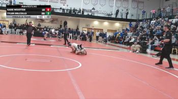 132 lbs Finals (8 Team) - Tyler Delcollo, Delaware Military Academy vs Kade Wootten, Laurel