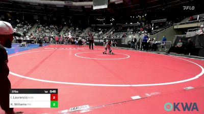 37 lbs Round Of 16 - Ikaika Laurencio, Noble Takedown Club vs Koda Williams, Pin-King All Stars