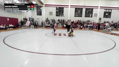 120 lbs Round Of 16 - Hunter Torres, Christopher Columbus vs Desmond Brown, Mount De Sales